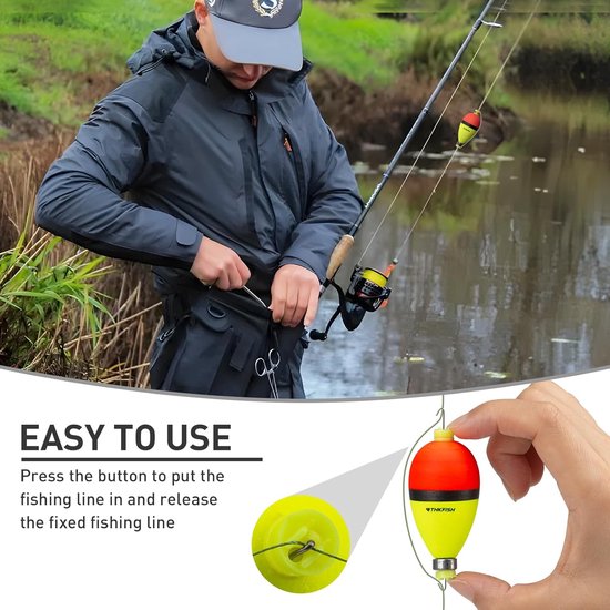 10x Schuim Visdobbers Set - Verpakking Ovale Slip Bobbers voor Forel, Baars en Witvis van Merkloos — afbeelding 3