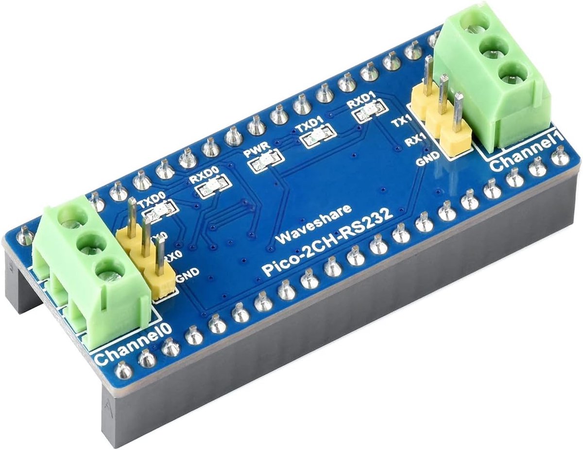 2-Kanaals RS232 Module voor Raspberry Pi Pico, UART naar RS232 Transceiver