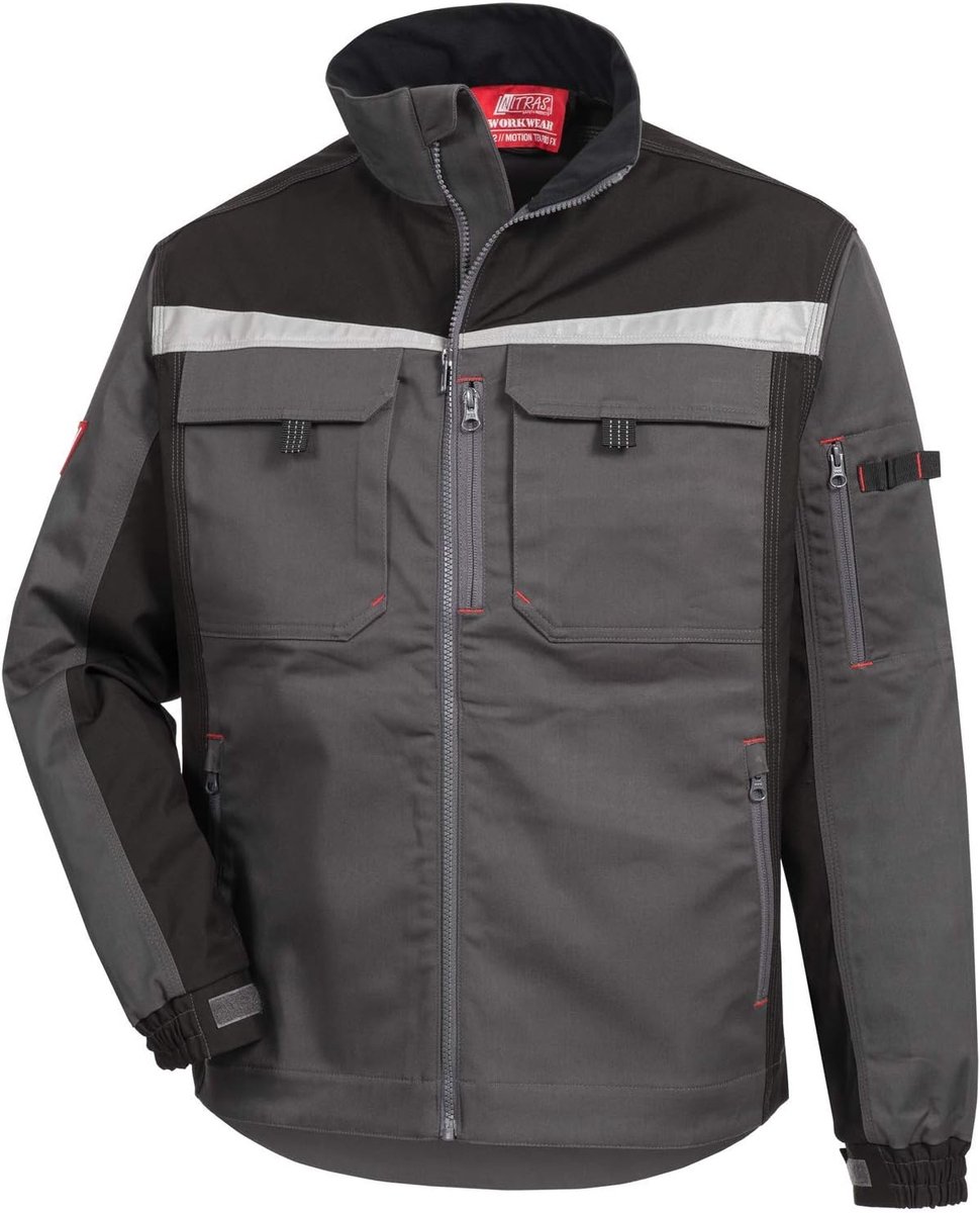 Werkjas Robuust - Veiligheidsjas Outdoor - Ambachtelijk Werk - Versterkte Ellebogen - 280 g/m2 - Zwart Blauw