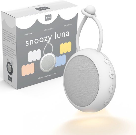 Dutsi – Machine à bruit White – Snoozy Luna – Sage apaisante – Est une machine à bruit blanc spécialement conçue pour les bébés – Dans un design compact et élégant