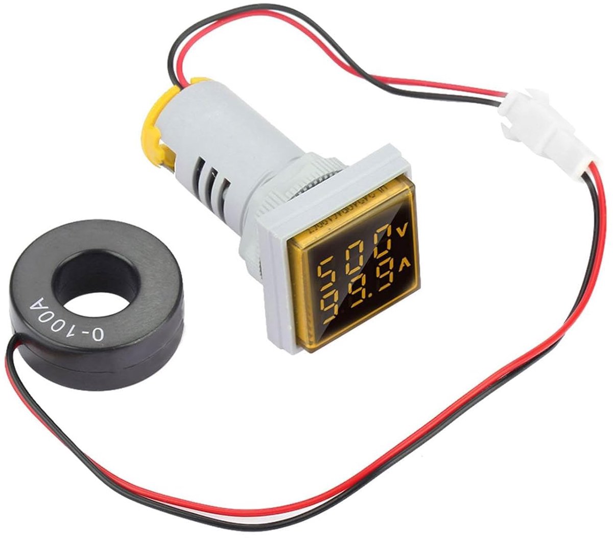 Wisselstroommeter - Spanning Stroommeter - Paneel Montage - Digitaal Display - 22mm 0-100A 60-500V