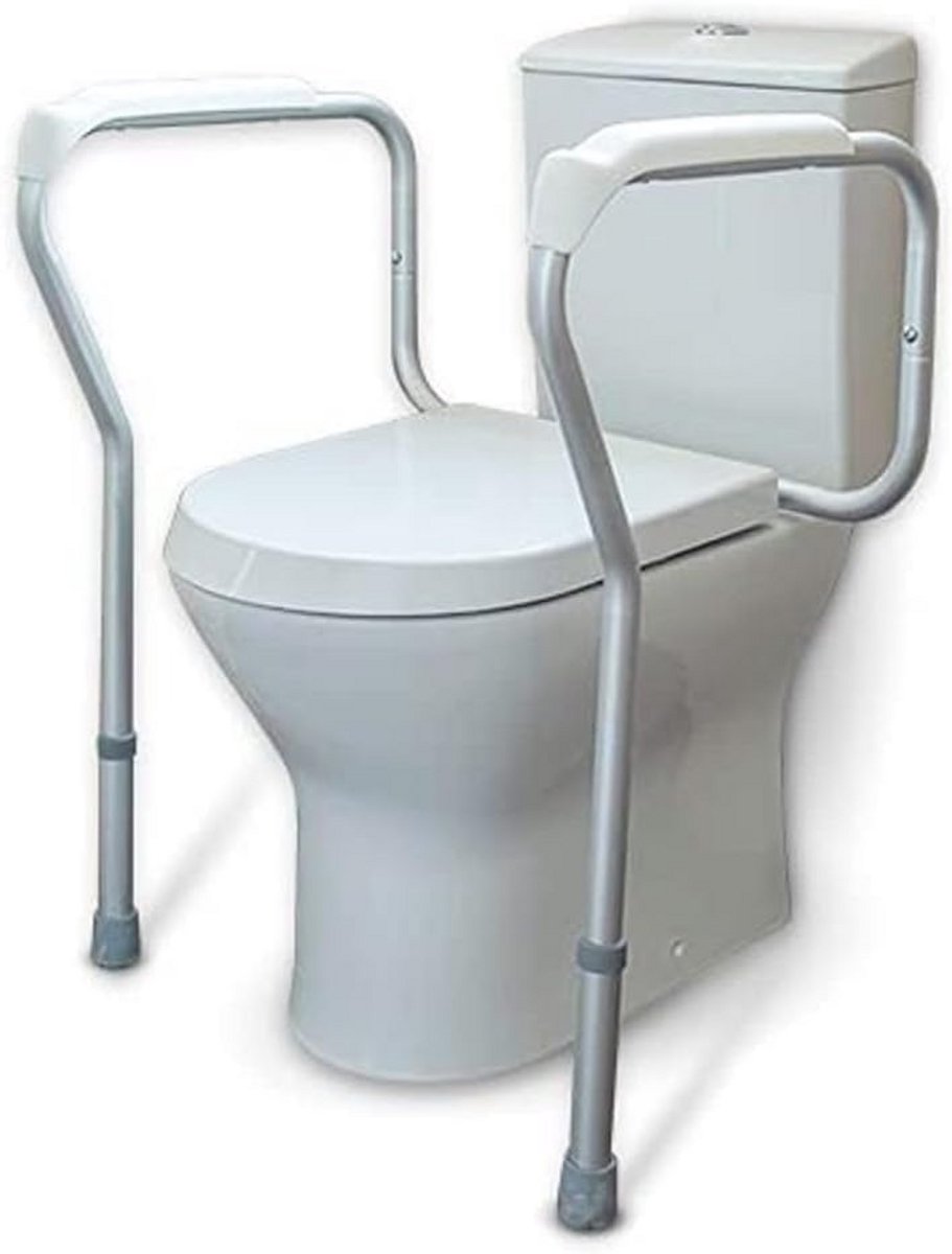 Verstelbaar Toilet Veiligheidsframe - In Hoogte en Breedte Verstelbare Toilet Steunbeugel voor Zittend Ondersteuning