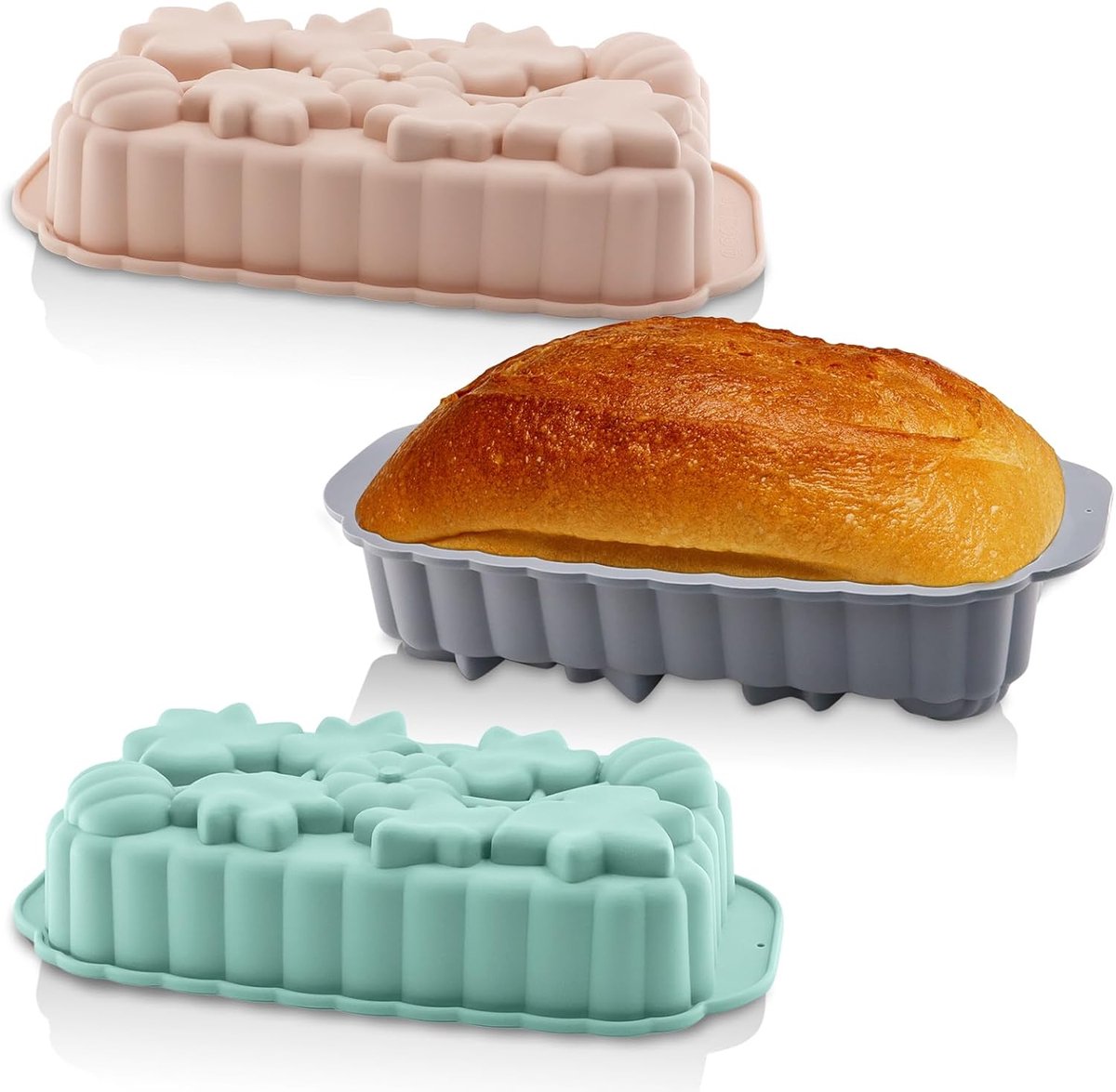 3-delige set siliconen bakvormen voor brood en cake, anti-aanbak