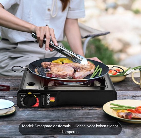 Camping kooktoestel - Incl koffer - Draagbaar Gasfornuis - Nood Gasstel - Excl Gas van MaxxGarden — afbeelding 5