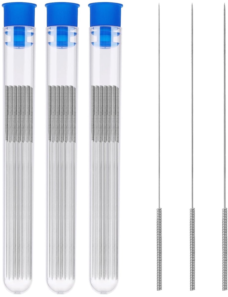 60 Stuks Reinigingsnaalden RVS voor 3D Printer Sproeiers (Nozzles) - Diverse Diameters