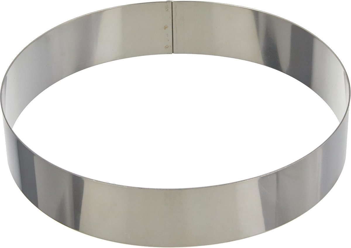 Ronde Bakvorm 22x4,5 cm - 18/10 Roestvrijstaal