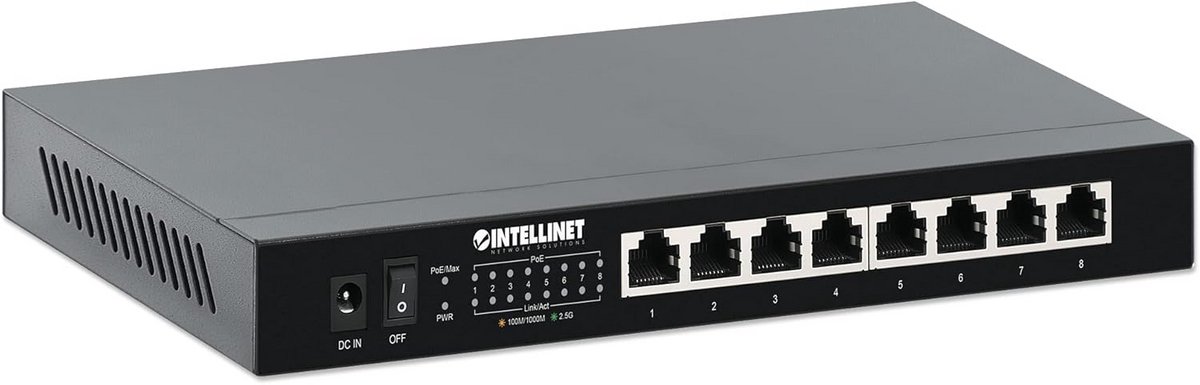Netwerk Switch met 8 Poorten voor Gigabit Snelheden en PoE+