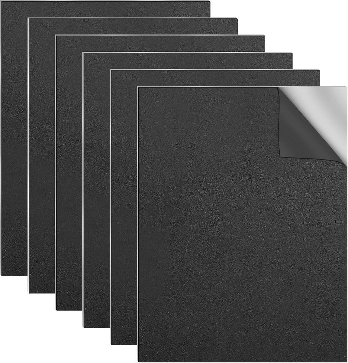 Zelfklevende Zwarte EVA Schuimplaat Antislip en Knutselsjabloon - 6 stuks