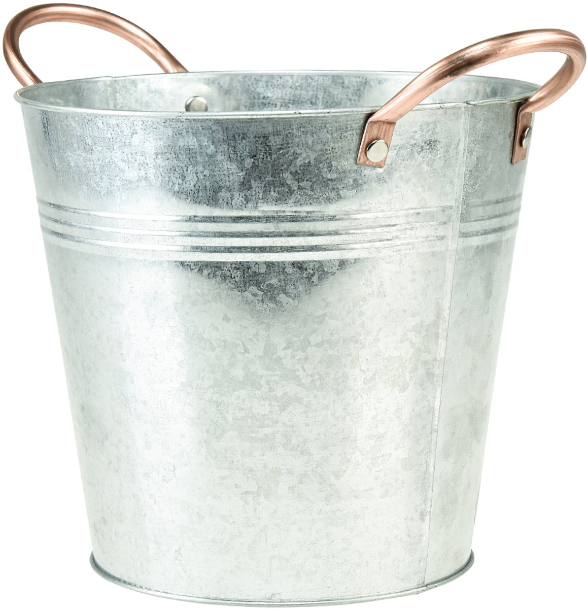 Metalen bloempot met handvatten, decoratieve emmer, Ø16cm H15cm