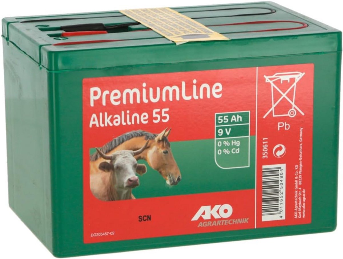 Alkaline 9V Batterij 55 Ah voor Elektrische Hekken en Apparatuur
