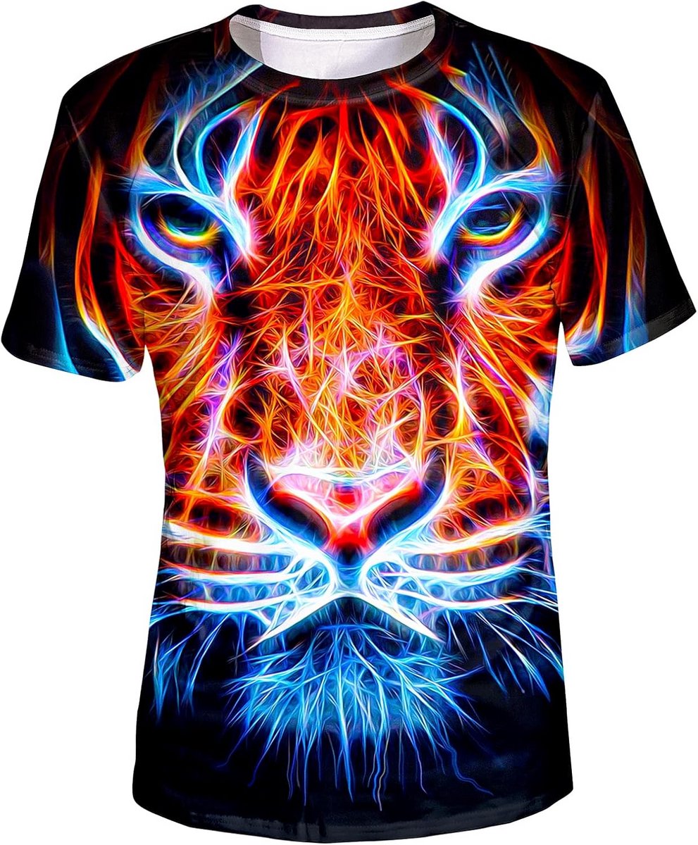 Unisex T-Shirt met 3D Grafische Print voor Heren en Dames - Diverse Maten