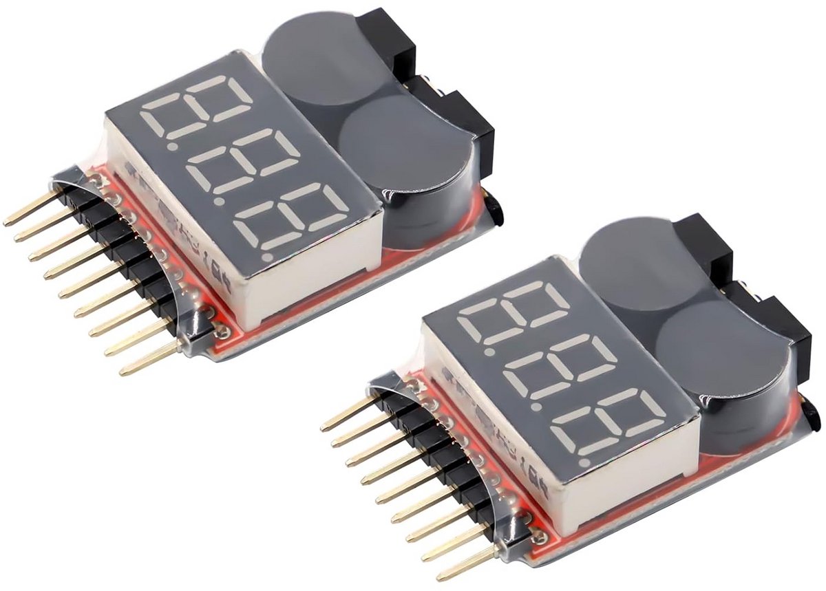 2-in-1 Batterij Indicator met LED Display voor Lithium Accu's