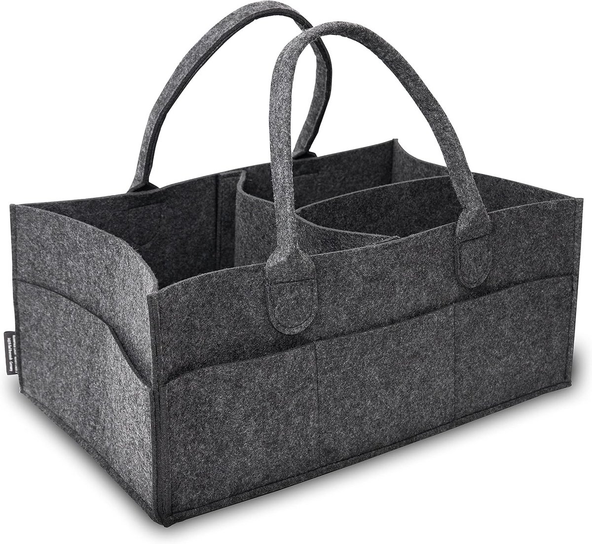 Grote Vilten Luiertas XL Organizer Tas met Vakken - Donkergrijs