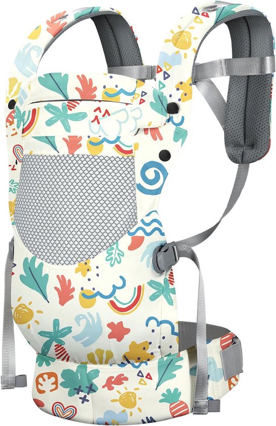 Ergonomische Baby- en Peuterdrager Verstelbaar voor 3 tot 30 kg met Nek- en Rugondersteuning