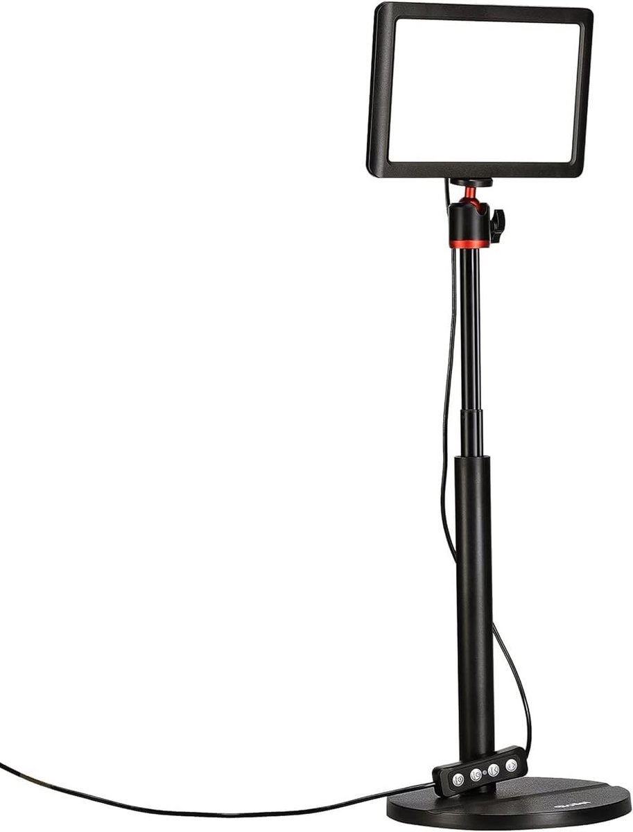 LED Videolamp met Kleurtemperatuurinstelling en Tafelstatief voor Streaming