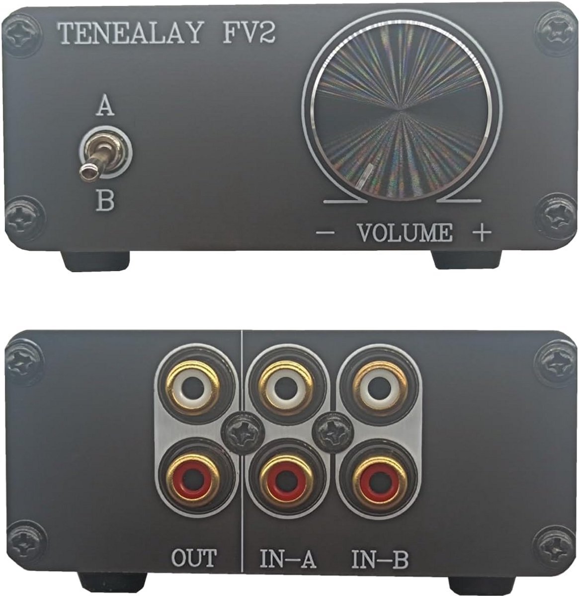 Passieve Stereo Voorversterker met RCA A/B Selector en Volumeregeling