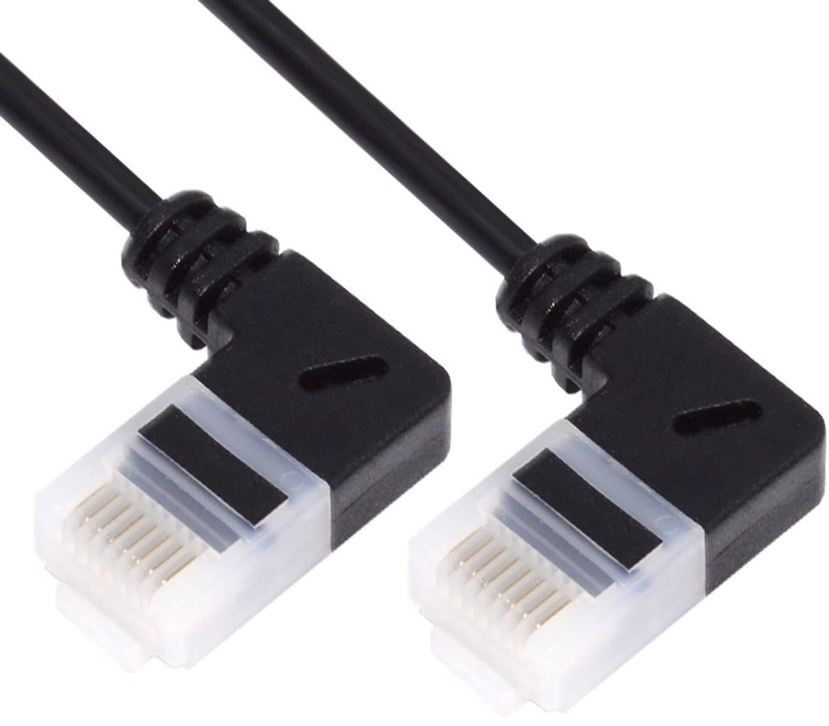 Ultra Dunne CAT6a Ethernet Kabel 90 Graden Hoek RJ45 Netwerkkabel Kort