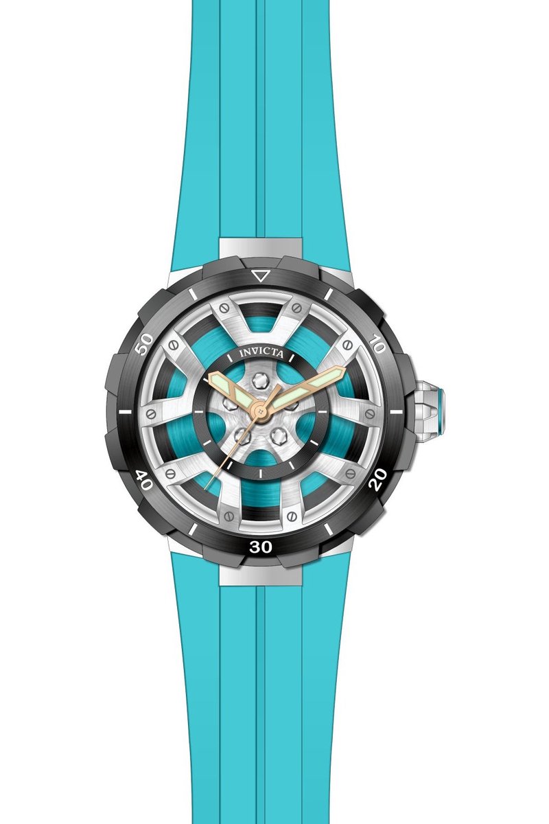 Invicta Racing 49442 Heren Horloge - Waterdicht - Analoog - Quartz Uurwerk - Roestvrij Staal met Blauwe Wijzerplaat - 46mm