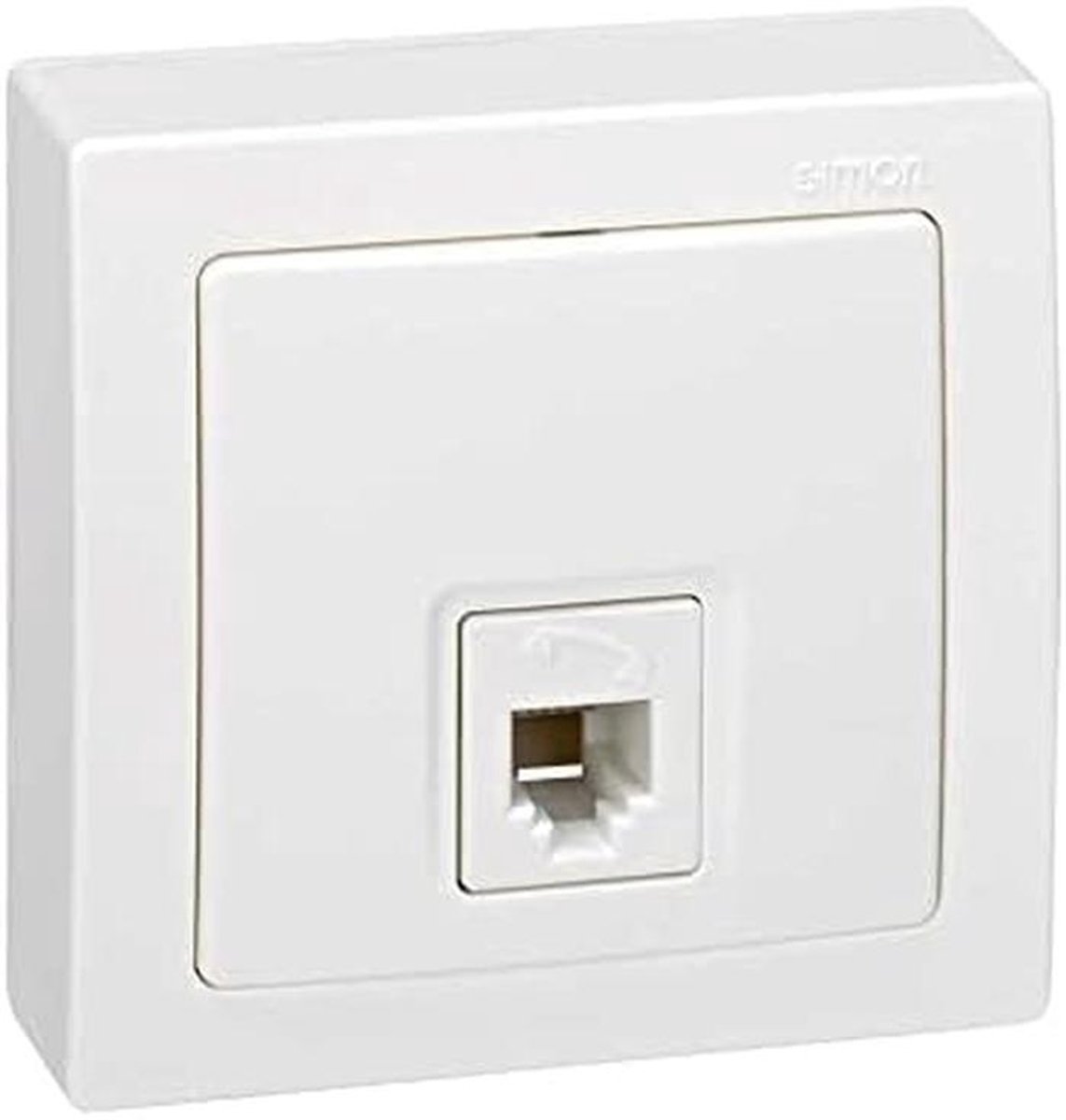 Telefoonaansluitpunt RJ12 Wit Monoblok Contactdoos