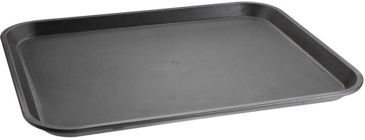 Antislip Dienblad Zwart - Stevig en Rechthoekig voor Professional Gebruik