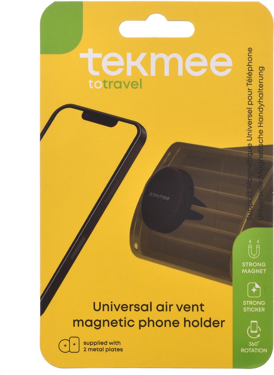 Tekmee magnetische telefoonhouder auto ventilatierooster universeel.
