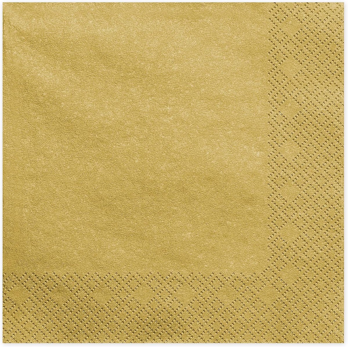 Luxe Servetten Goud Metallic 3-laags 40x40cm - 20 Stuks