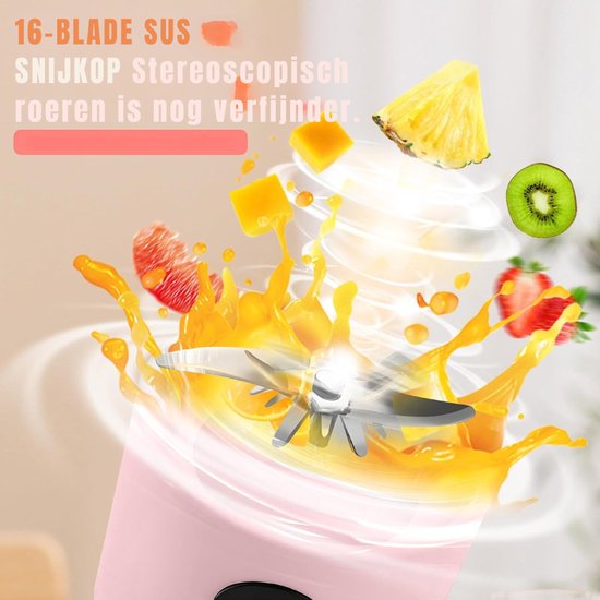 SCH® Mini blender - Blender - Roze - ‎29cm x 9cm x 9cm van Merkloos — afbeelding 3