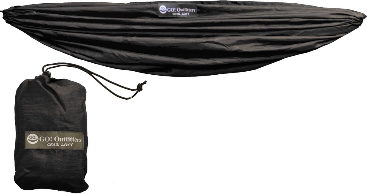 Opbergnet voor Hangmat - Uitbreidbare Gear Loft voor Camping en Buitenactiviteiten (Zwart)