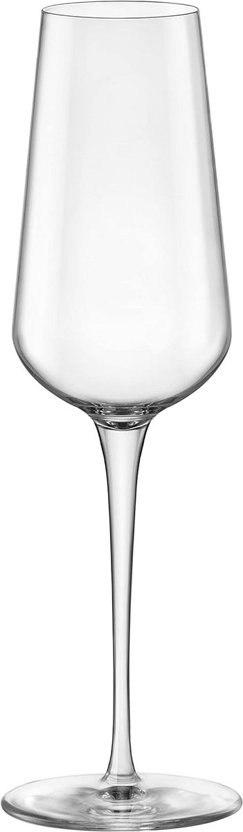 Set van 6 Champagneglazen 28 cl - Slanke Stelen en Kristalhelder Glas