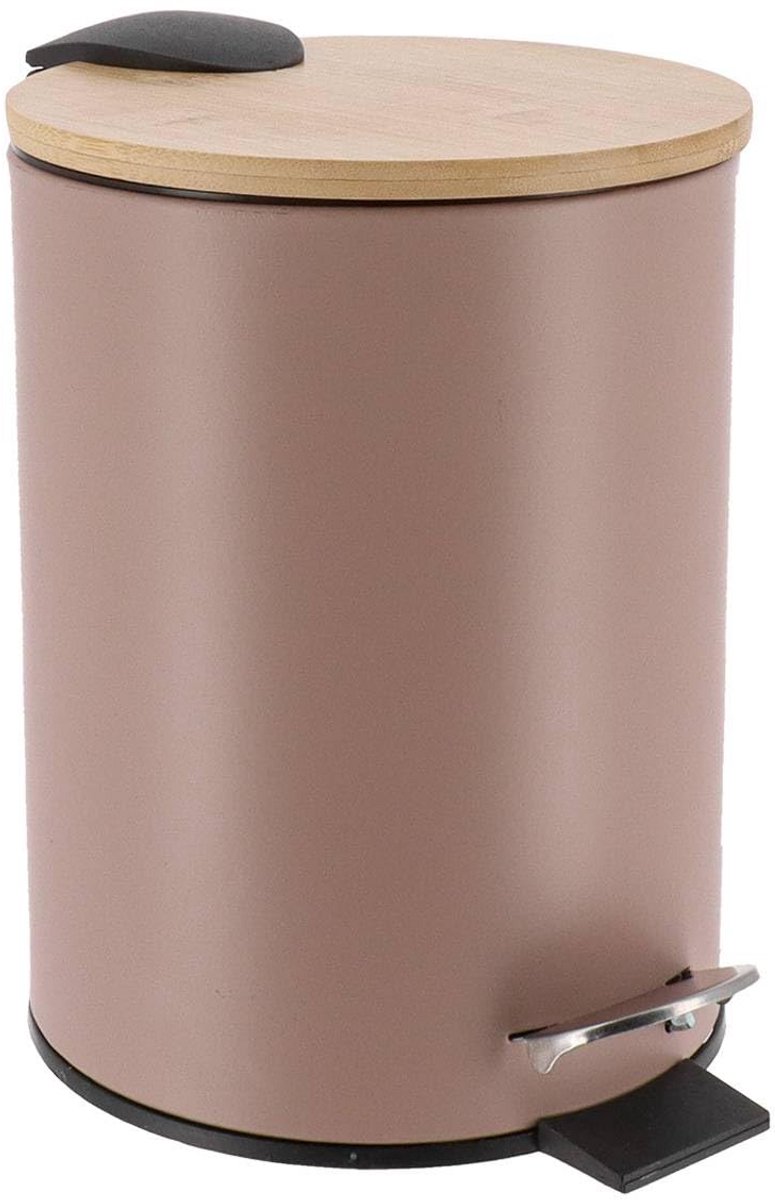 Metalen afvalemmer met soft-close deksel 3 liter