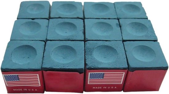 Biljart Keu Krijt - Pool Krijt - Snooker Spelen - Gladde Gelijkmatige Coating - 12 Stuks - Blauw — afbeelding 2