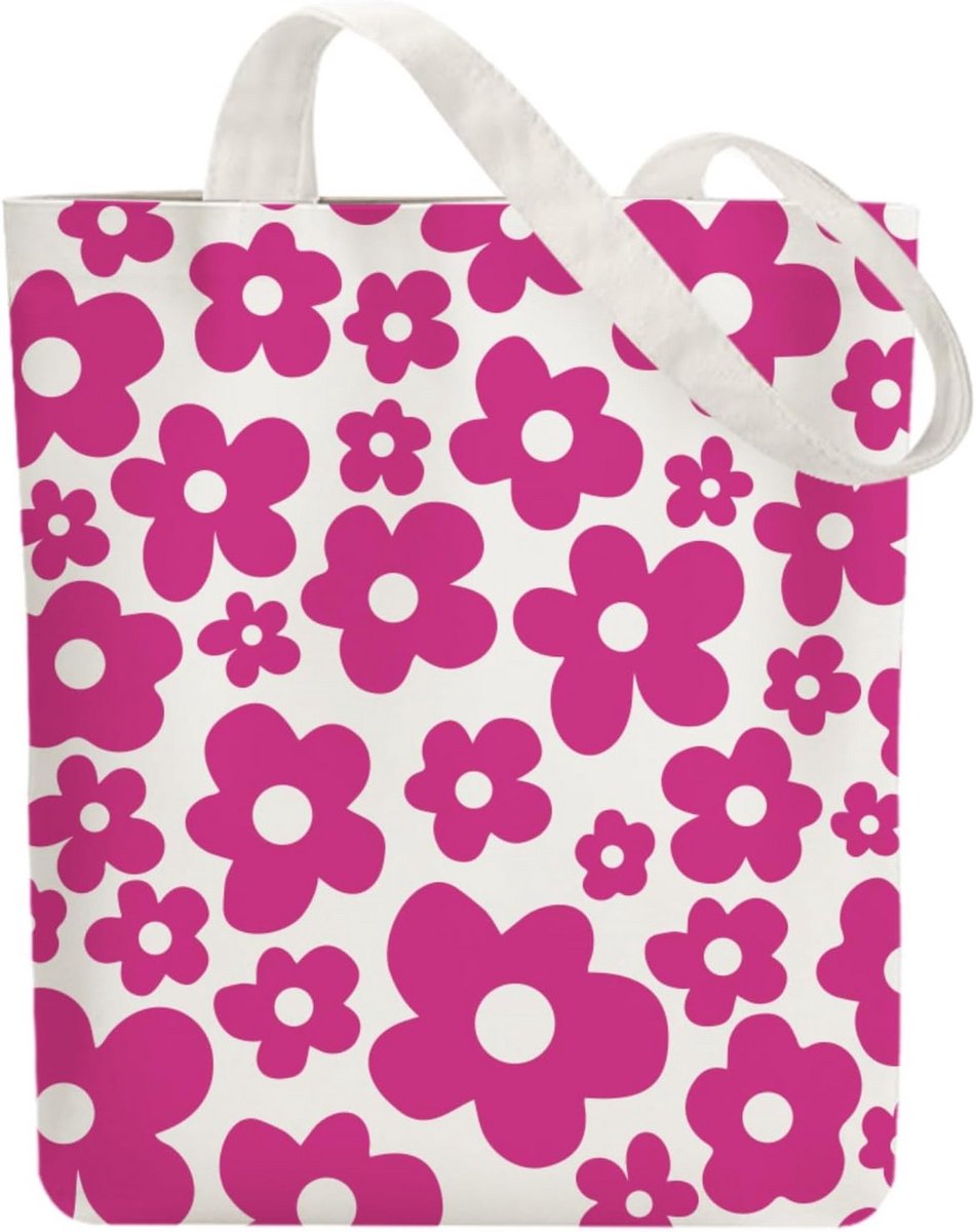 Grote Herbruikbare Canvas Tote Tas met Rits en Binnenzakken
