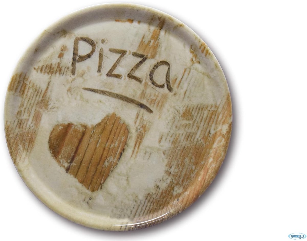 Groot Pizza Bord Hartvormig Keramiek 31 cm Neutraal