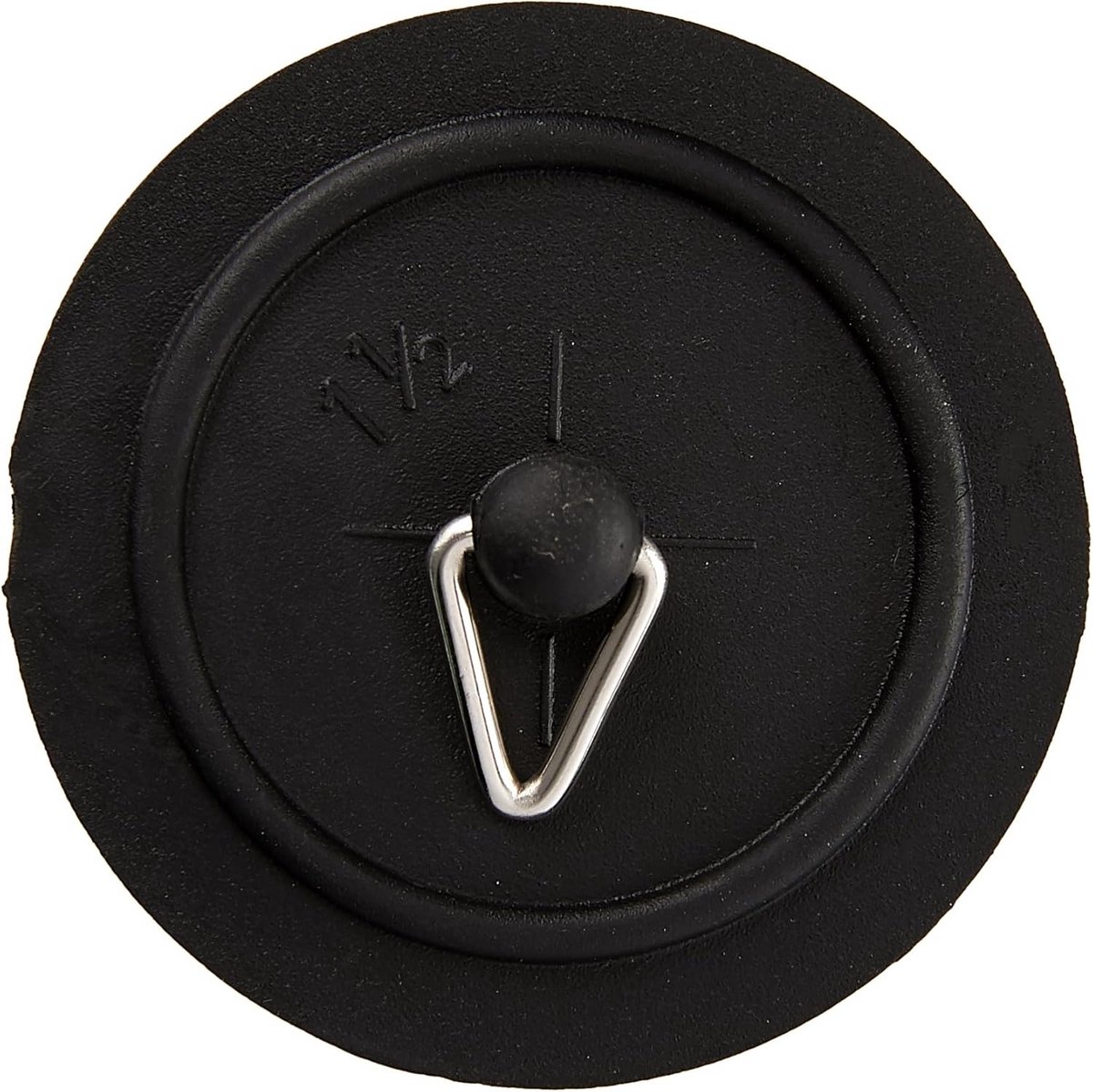 38 mm Bekkensleutel met 300 mm Chroom Vergulde Ketting en Verblijf - Zwart