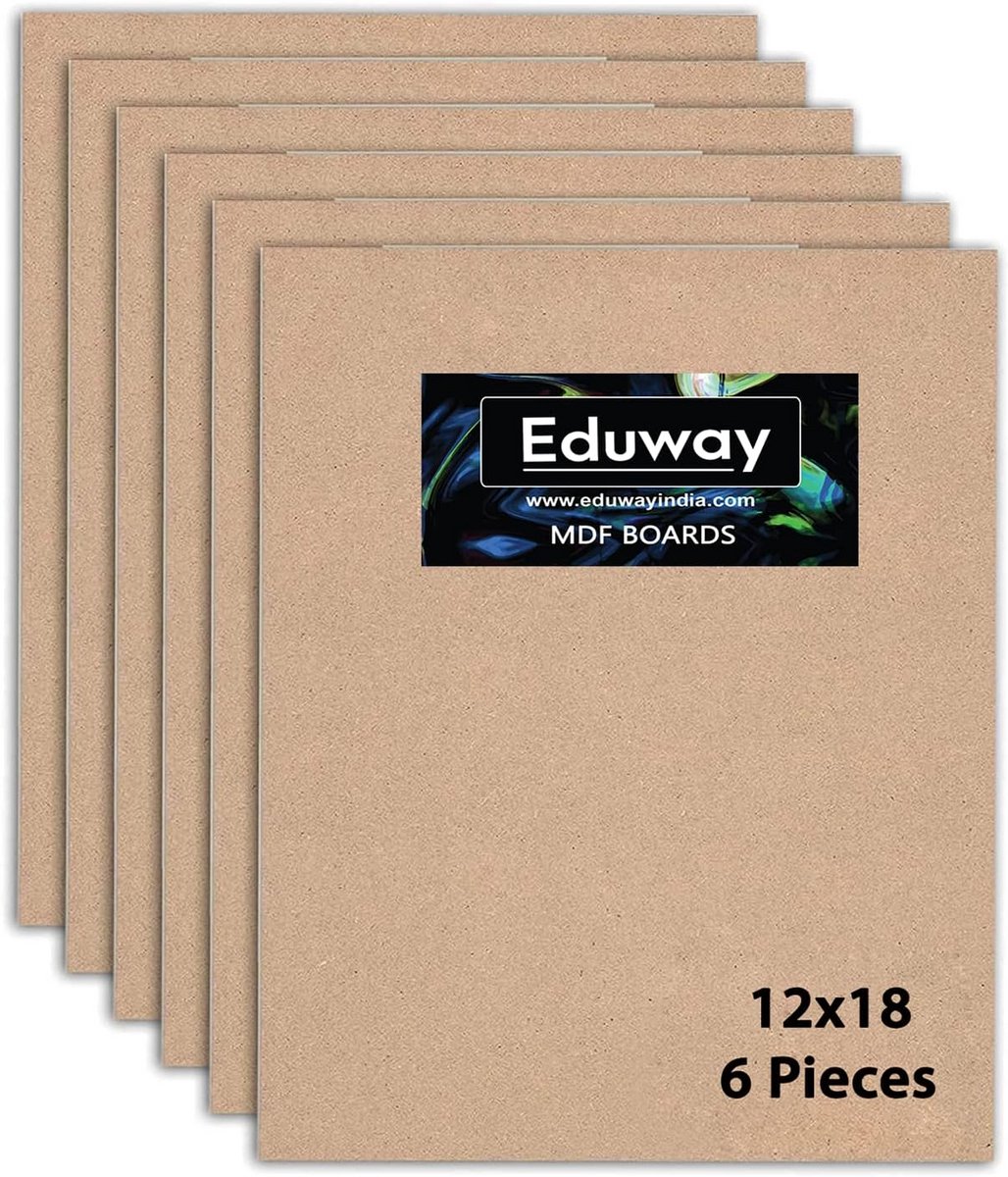 Set van 6 MDF Platen voor Kunst en Ambacht - 30x45 cm met Ashoutfineer