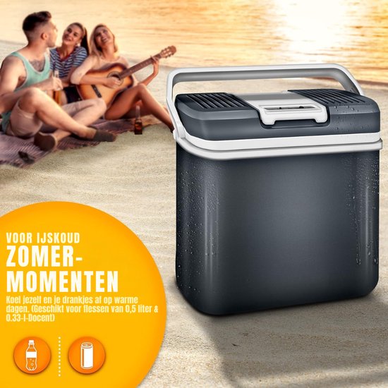MIRA®Elektrische Koelbox - 40 Liter Koelbox Elektrisch 12V 230 Volt - Koelbox Auto - Grijs - 25cm x 40cm x 42cm van Mira — afbeelding 3