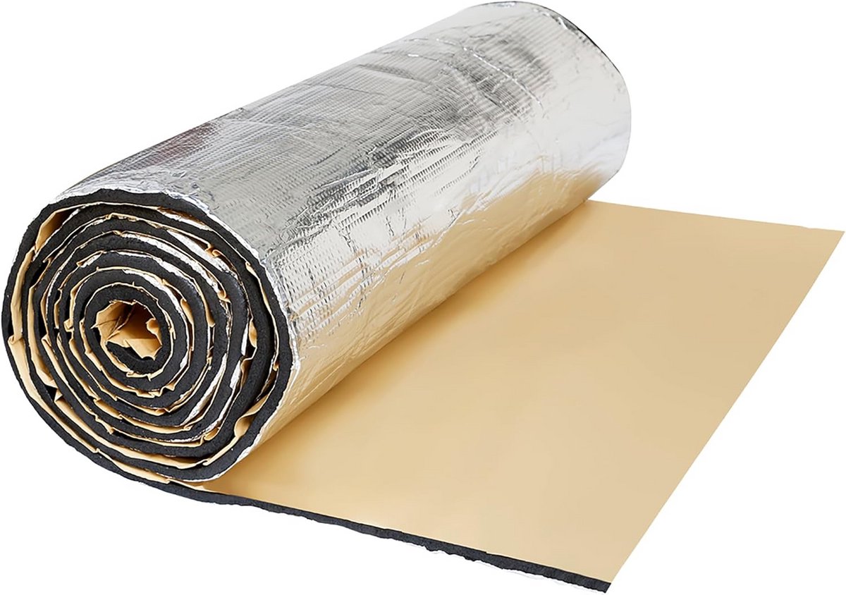 Geluidsisolatie voor Auto 6mm Aluminium Zelfklevend - Isolatiemat 100x100cm voor Motorruimte en Chassis