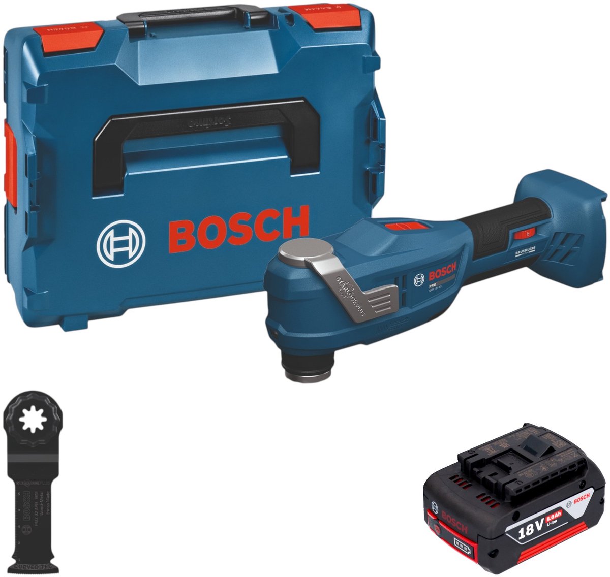 Bosch GOP 18V-30 accu multifunctioneel gereedschap 18 V Starlock Plus Brushless ( 06018G3001 ) + L-Boxx - zonder accu, zonder oplader