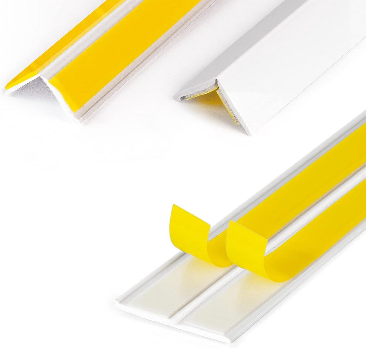 Zelfklevende Witte PVC Hoeklijst 50 Meter - 35x35mm - Decoratieve Afwerking Binnen en Buiten