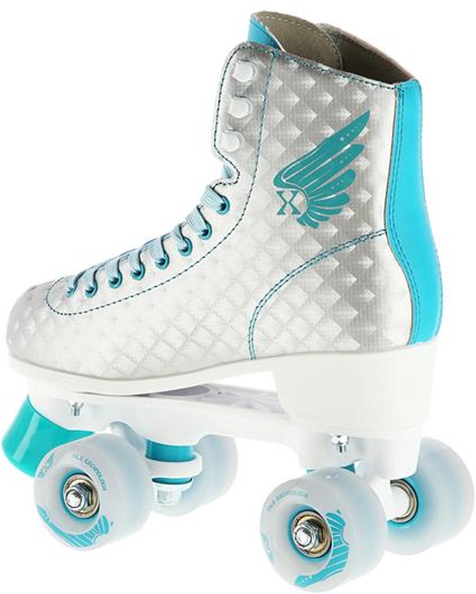 Nils Extreme NQ14198 Serie Srebrno-Turkusowy Rolschaatsen ABEC7 54×32 mm Kogellagers Zilver
