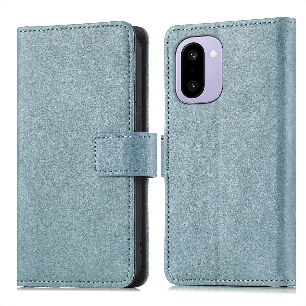 imoshion Hoesje - Geschikt voor OnePlus 15R - Luxe Bookcase - Lichtblauw