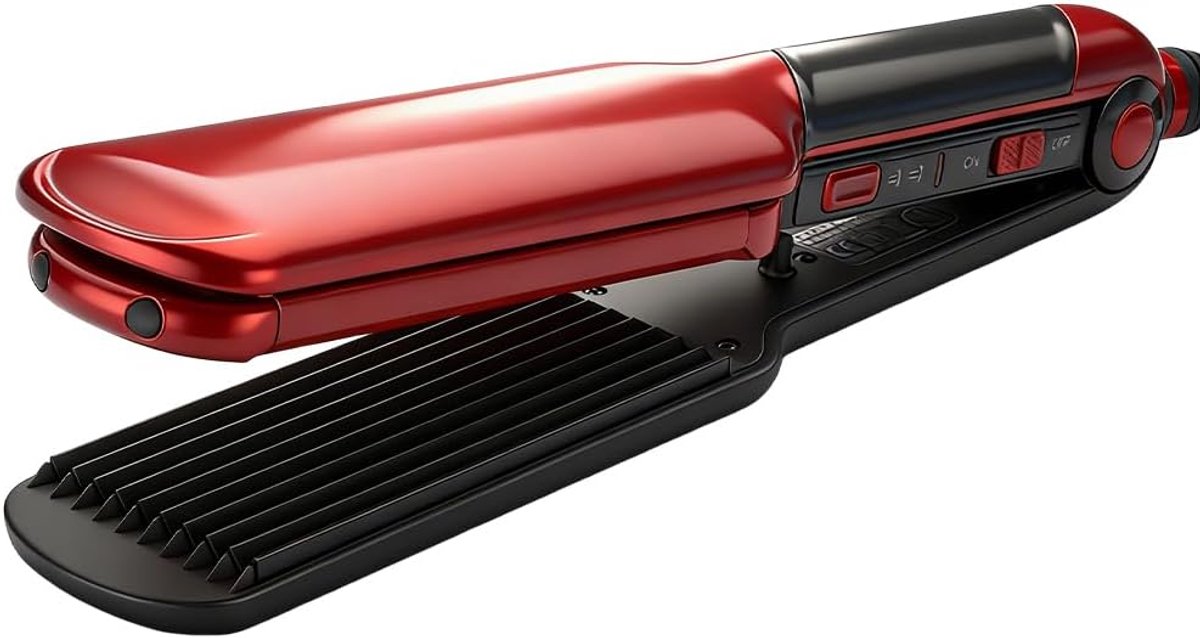 2-in-1 Haarstyler - Stijltang Krimper - Glad Haar Maken - Snelle Opwarming - 27 cm Lengte - Zwart
