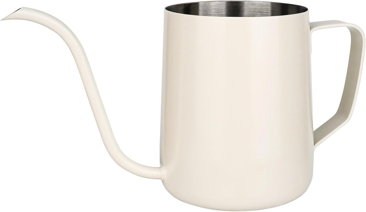Gieter 350 Ml Wit RVS Met Lange Tuit Voor Kamerplanten
