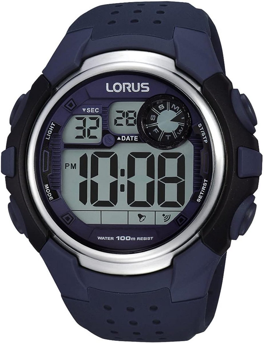 Digitaal Herenhorloge met Rubberen Band - Waterbestendig en Alarmfunctie