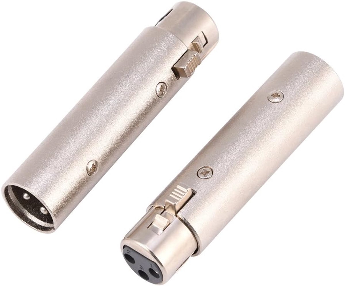 2 stuks XLR Gender Changer koppeling voor microfoon en audioapparatuur