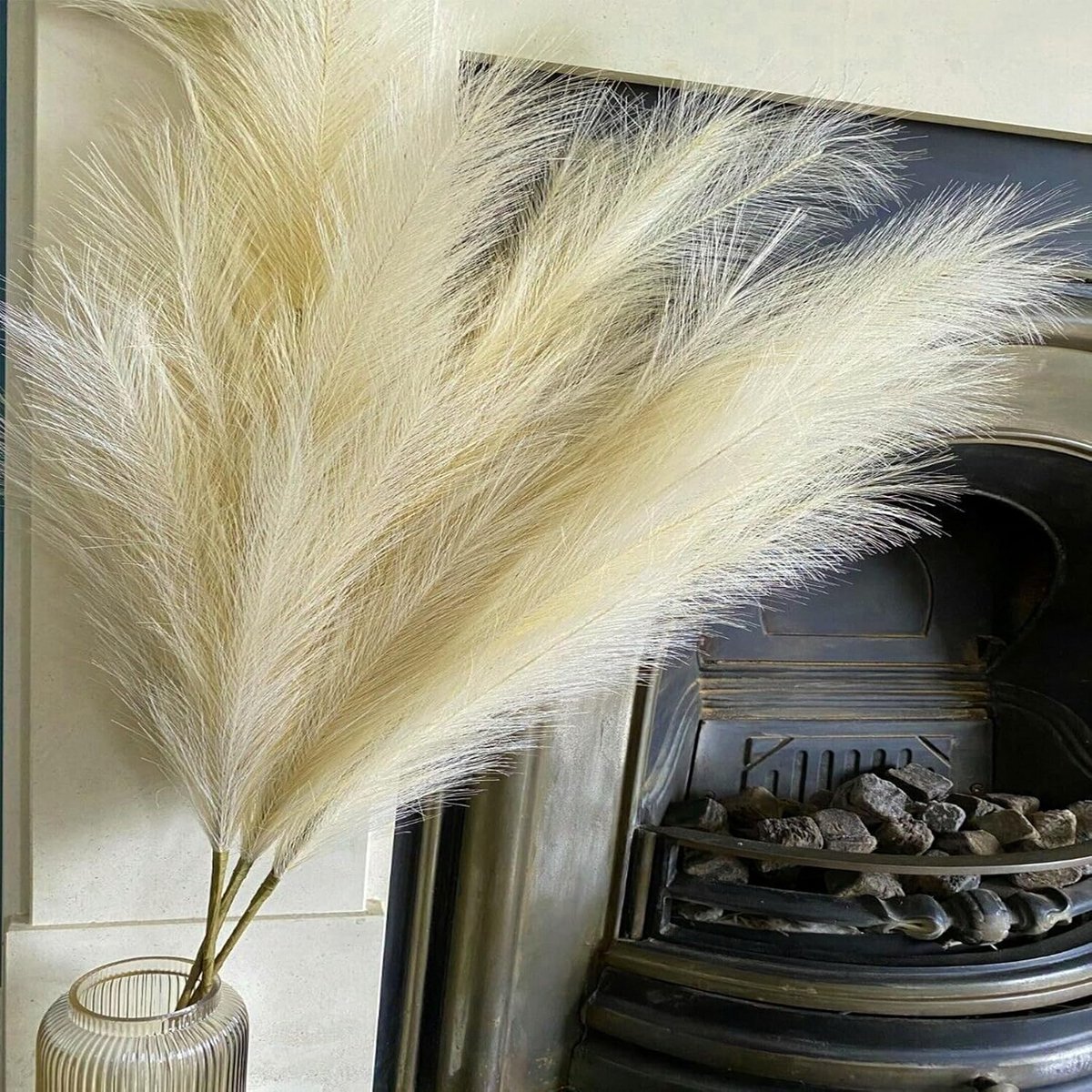 10 stuks hoog faux pampasgras 96,5 cm beige voor vloervaas boho decoratie