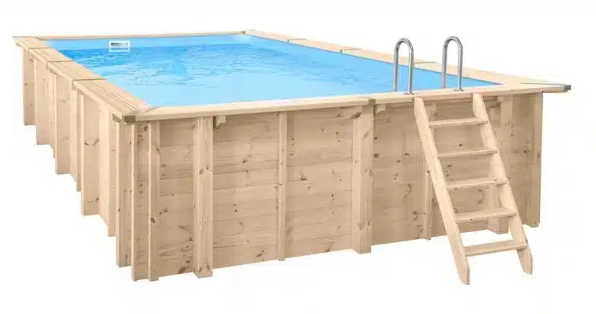 Interline Houten zwembad Bali - Rechthoekig - 790 x 400 x 138 cm