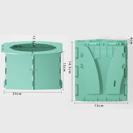 Draagbaar kindertoilet opvouwbaar - klaptoilet voor onderweg - BPA-vrij babypotje voor thuis en reizen van draagbaar — afbeelding 2