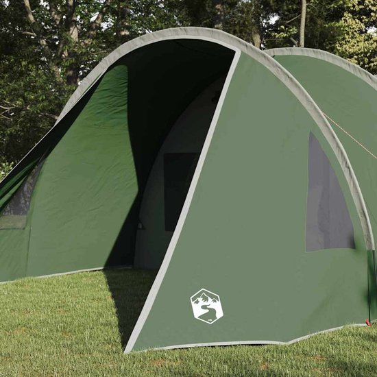vidaXL - Tunneltent - voor - 4 - Personen - Groen - en - Wit - 778 - x - 356 - x - 210 - cm van Vidaxl — afbeelding 3