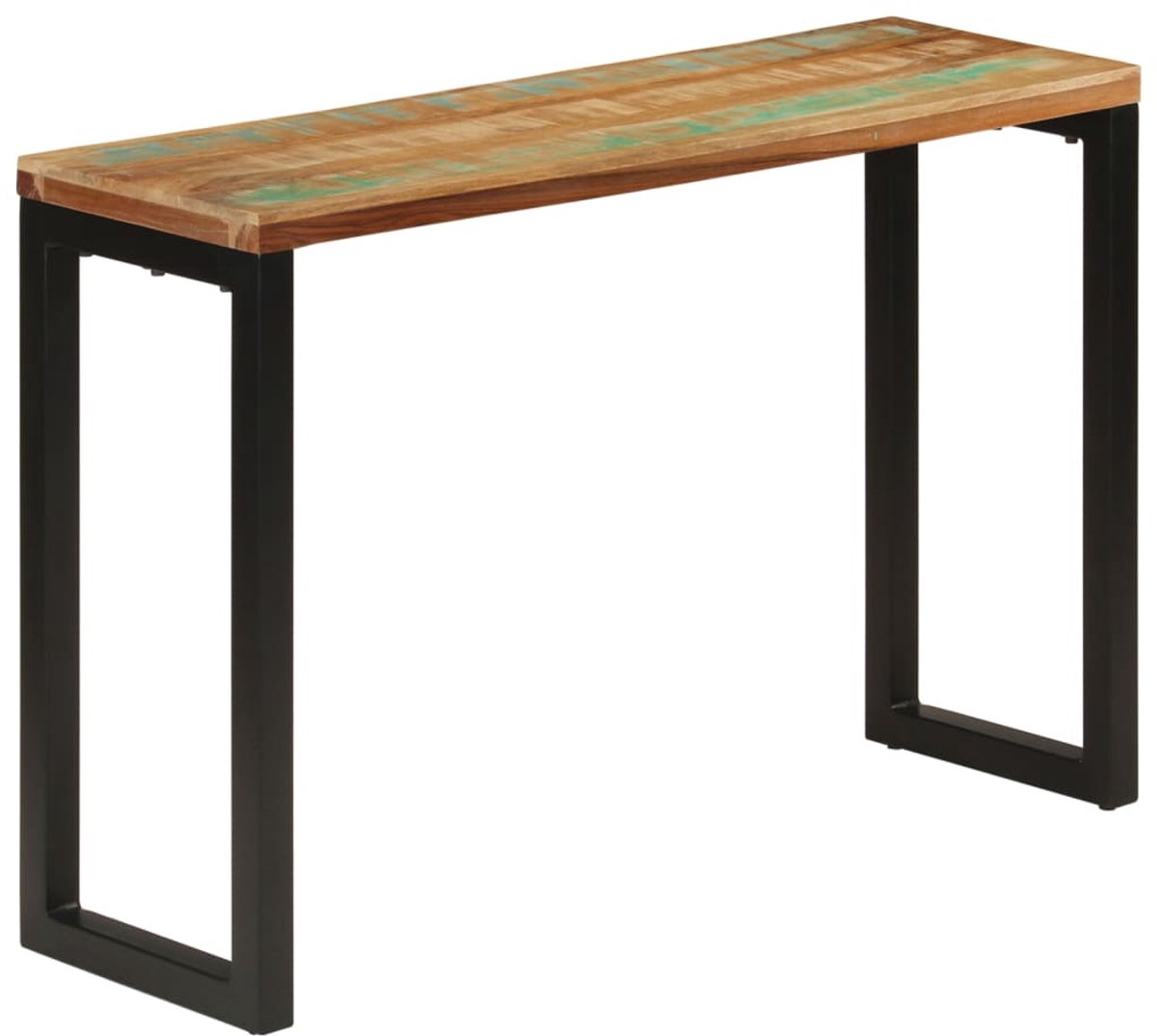 vidaXL Wandtafel - 110x35x75 - cm - massief - gerecycled - hout Meerkleurig